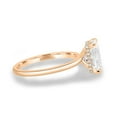 thumbnail image 4 of ESTE ORIGIN 4Ctw Radiant Moissanite Solitaire Engagement Ring with Hidden Halo in 18K Rose Gold for Women, 4 of 7