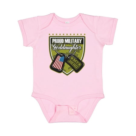 

Inktastic Proud Military Goddaughter Outfit Gift Baby Girl Bodysuit