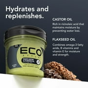 Eco Styler Black Castor & Flaxseed Oil Hair Styling Gel, 16 oz., Moisturizing, Nourishing, Unisex