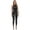 Black, variant on Womens One Piece Shiny Metallic Bodysuit Bodycon Catsuit Sleeveless Cutout Jumpsuit Clubwear Black XL