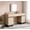 Beige, variant on WAMPAT 59" Modern Vanity Desk, Wood Makeup Dressing Table with Charging Station, Drawers and Storage Cabinet for Bedroom Cosmetic Organization,Oak