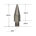 thumbnail image 1 of Pointe de Remplacement en Acier Inoxydable M9.8mm pour Pôle Prismatique, 1 of 6