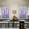 thumbnail image 2 of Vintage Purple Lavender Flower Butterflies Tier Kitchen Curtains for Bathroom Living Rod Pocket Window Drapes 28"x36" 2 Panels Window Treatment Tiers, 2 of 4