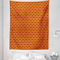 thumbnail image 1 of Abstract Tapestry, Vintage Diagonal Zigzag Tribal Geometric Forms Fractal Bohemian Print, Fabric Wall Hanging Decor for Bedroom Living Room Dorm, 5 Sizes, Apricot and Vermilion, by Ambesonne, 1 of 1