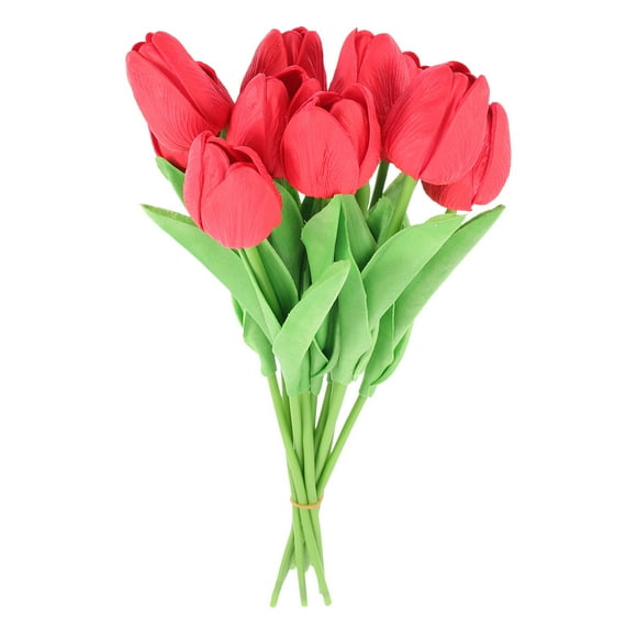 KAKOWELY 10 tulipanes falsos realistas, ramo de flores para decorar bodas.