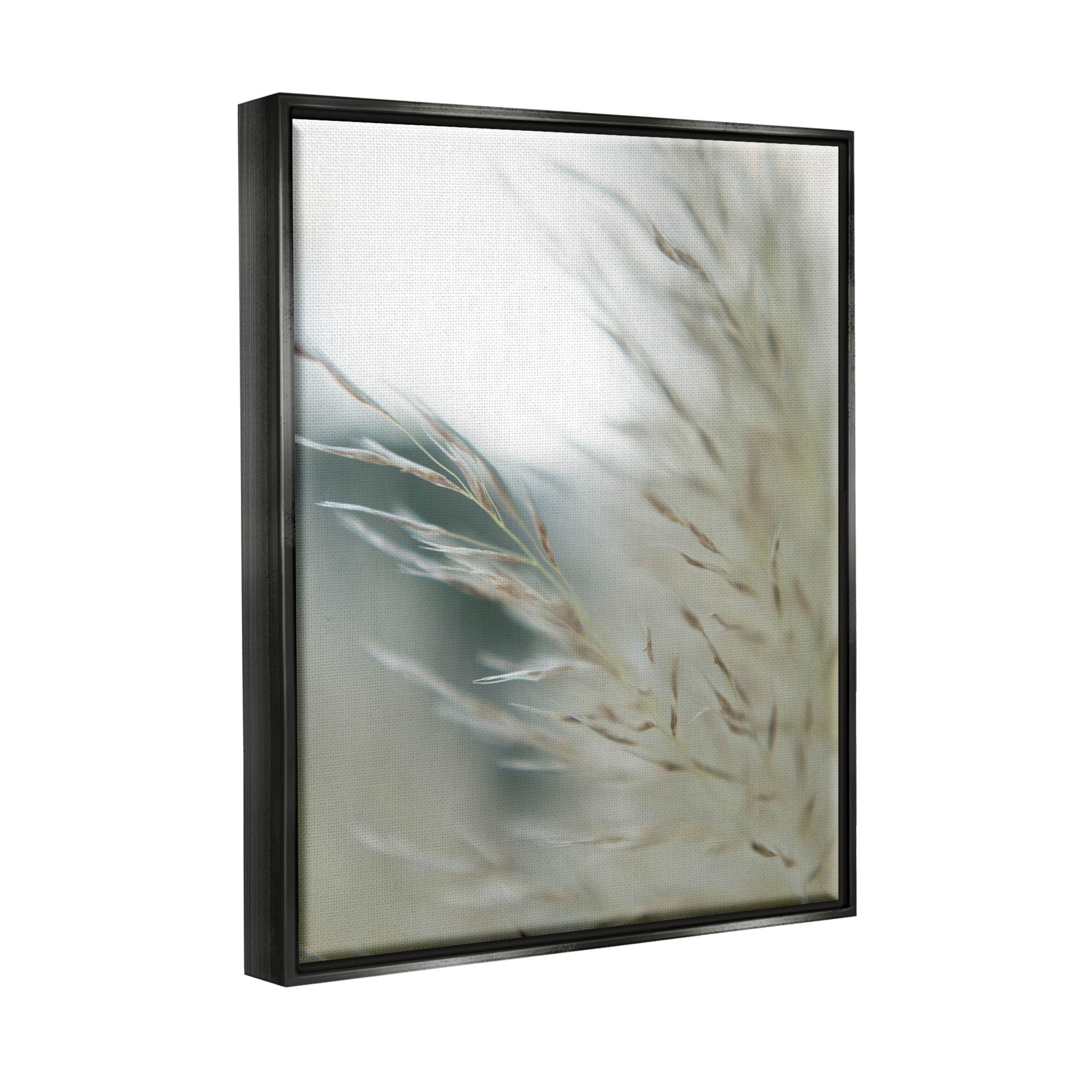 Stupell Industries Tranquil Wheat Pampas Grass Photography Photograph Jet Black Floating Framed Canvas Print Wall Art, Design by Jason Johnson