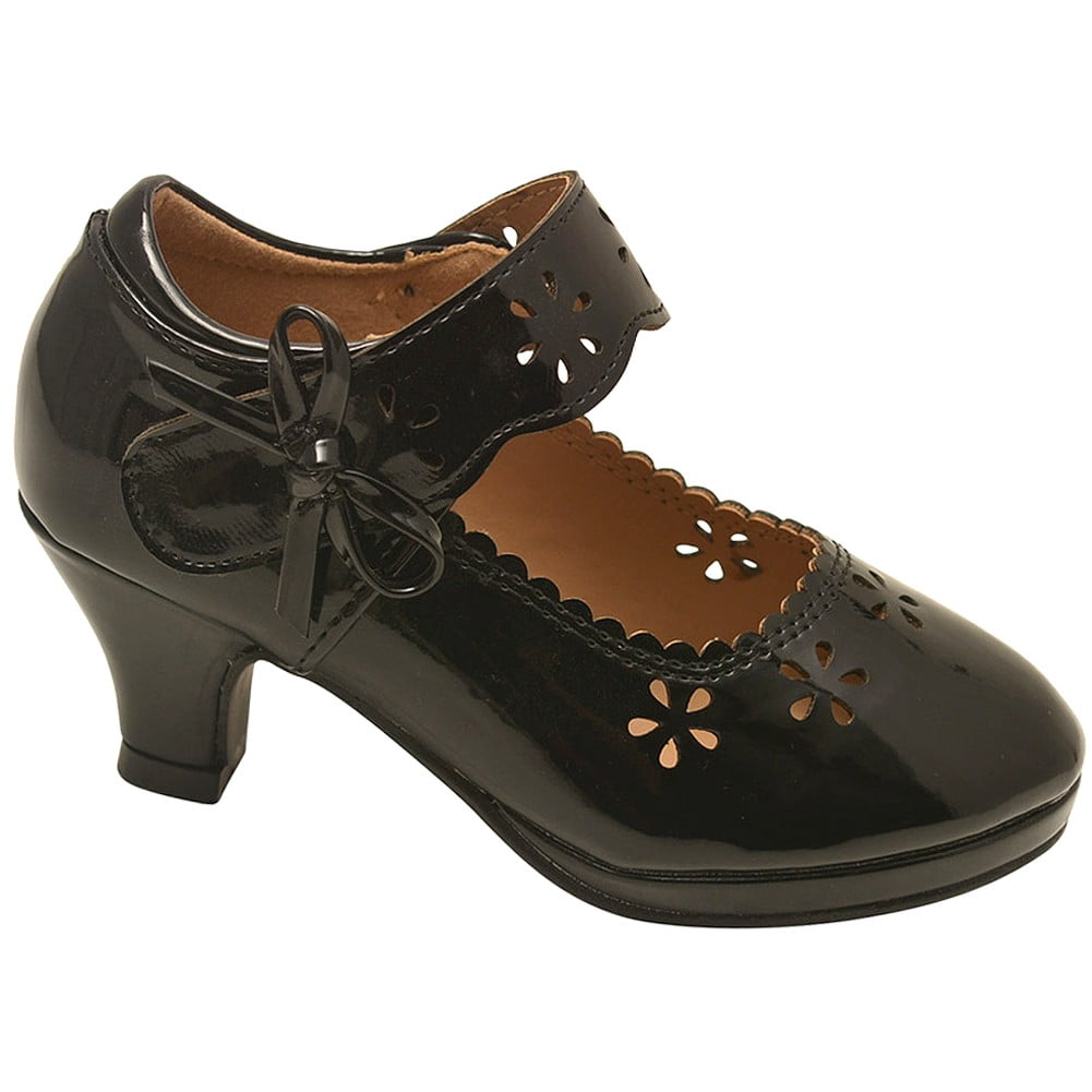 Link - Girls Black Floral Cut-Out 