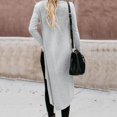 thumbnail image 3 of Womens Long Sleeve Cardigan Casual Light Soft Knit Cardigan Sweater Coat Cardigan Autumn And Winter Mid Length Long Sleeve Buttons Ladies Front Open Sweater Open Front Duster for Women Open Cardigans, 3 of 4