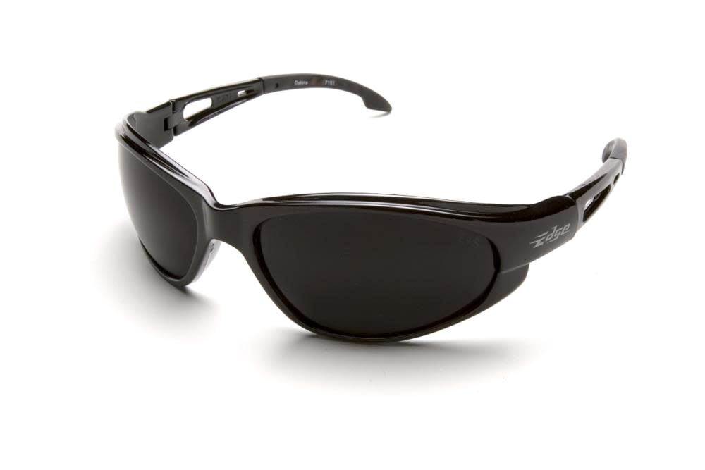 Edge Dakura Safety Glasses Sunglasses Black Frame Smoke Gray Lens ANSI Z87 