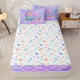 thumbnail image 4 of Castle Fairy Mermaid Letter H Zipper Full Size Comforter Sets with Fitted Sheet and 2 Pillowcases,Ocean Princess Zipper Bedding Set,4pcs,Reversible, 4 of 6