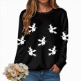 thumbnail image 6 of TOWED22 Womens Pumpkin Sweater Fall Winter Long Sleeve Halloween Sweatshirts Funny Pumpkin Witch Tunic Tops Casual Tops(Black,S), 6 of 9