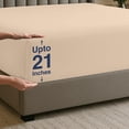 thumbnail image 1 of Sábana bajera Utopia Bedding Queen, 213 cm, bolsillo profundo, color beige, 1 of 9