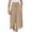 Khaki, variant on Meichang Women's Elastic High Waist Wide Leg Capris with Pockets, Pink, XL