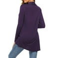 thumbnail image 3 of Inglocry Womens Casual Lightweight Long Sleeve Cardigan Flowy Soft Open Front Cardigan Sweaters Fashion Fall Clothes 2025 Dark Purple XL, 3 of 3