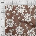 thumbnail image 2 of oneOone Silk Tabby Brown Fabric Jacobean Floral Silhouette Fabric For Sewing Printed Craft Fabric By The Yard 42 Inch Wide, 2 of 4