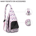 thumbnail image 3 of Boho Cat Print Sling Backpack - Geometric Cat Pattern Crossbody Bag (Aesthetic Design, Perfect Cat Lover Gift), 3 of 4