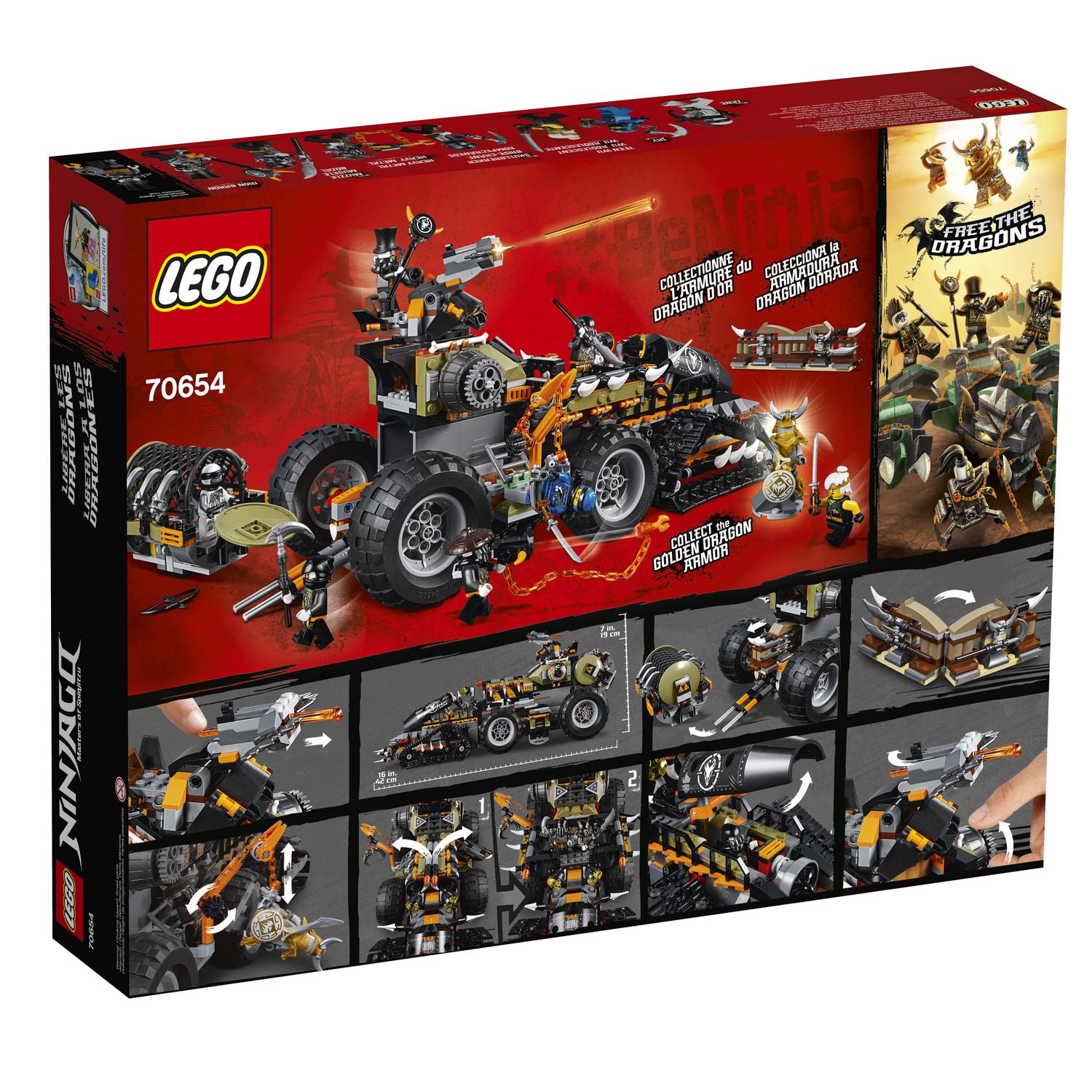 LEGO NINJAGO Masters of Spinjitzu: Dieselnaut 70654 Building Kit (1179 Piece)