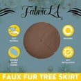 thumbnail image 3 of FabricLA Light Brown Faux Fur Tree Skirt Cut - 48 Inches with Rounded Edges (No Backing) for Holiday Décor, 3 of 8