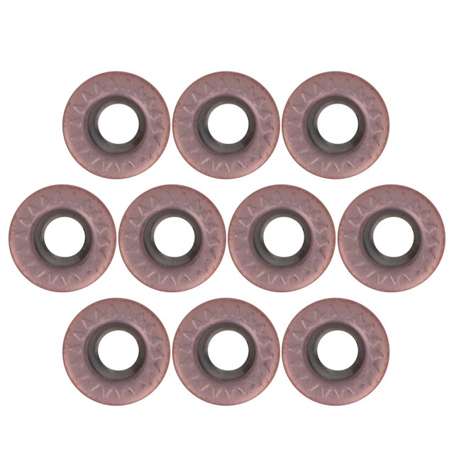 Uadme Insertos de torneado - 10PCS Insertos de carburo CNC Insertos de fresado Redondos indexables Herramienta de Corte de Torno Tipo de Clip de máquina
