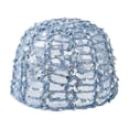 thumbnail image 2 of Ticikt Women Crochet Skull Cap, Handmade Hollow Fishnet Sequin Solid Cotton Hair Wrap Fashion Styling Beanie,Blue, 2 of 4