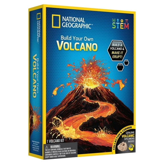 National Geographic STEM Build Your Own Volcano Science Kit for Child or Teen Ages 8 Years and up