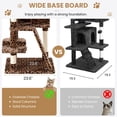 thumbnail image 6 of Merrland 65.7" Large Cat Tree Tower Condo for Cats with 2 Scratching Ramps, Hammock & Scratching Posts, Leopard Print, 6 of 8