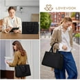 thumbnail image 6 of LOVEVOOK Laptop Bag for Women,15.6 Inch Laptop Tote Bag,Quilted Work Tote Bags Women, Professional Computer Business Teacher Tote Bag Office Briefcase Purse,Lightweight Shoulder Travel, 6 of 8