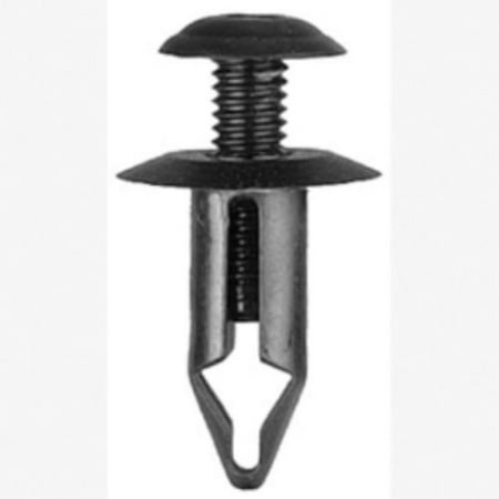 Cowl Panel Retainer, Size: 6mm, Stem: 16mm, Head: 14mm, compatible with Nissan 66860-01w01, Qty: 10