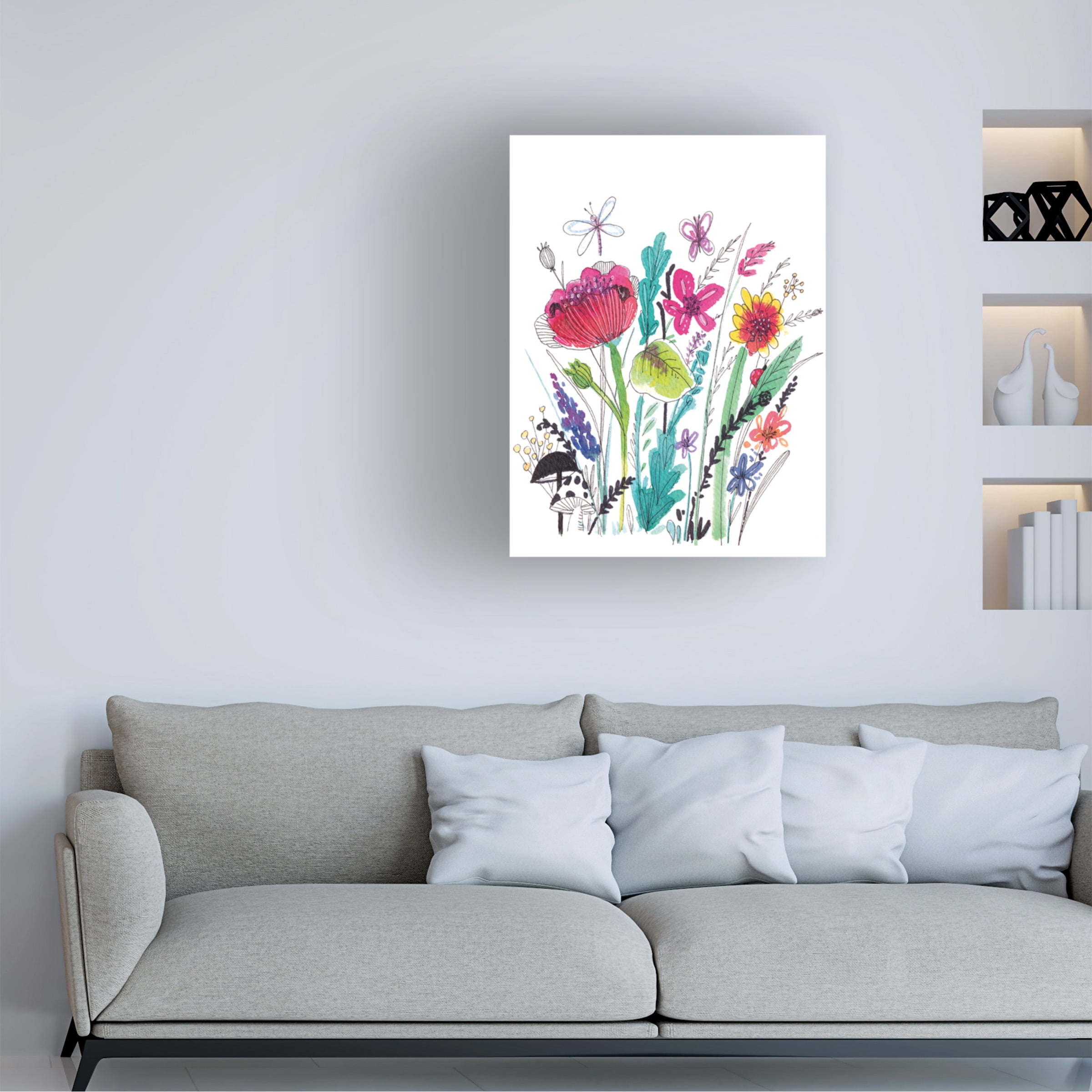 Larisa Hernandez 'Free Floral III' Canvas Art