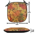thumbnail image 5 of Autumn Chair Seating Cushion Set of 6, Abstract Doodle of Fallen Leaves Earthy Warm Tones Printed Illustration, Seat Pads for Office with Anti-slip Backing, 16"x16", Apricot and Coffee, by Ambesonne, 5 of 7