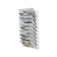 thumbnail image 2 of Office Wall Organizer Metal Chicken Wire Hanging File Holder Paper Mail Literature Rack, 10 Pockets, Black, 2 of 4