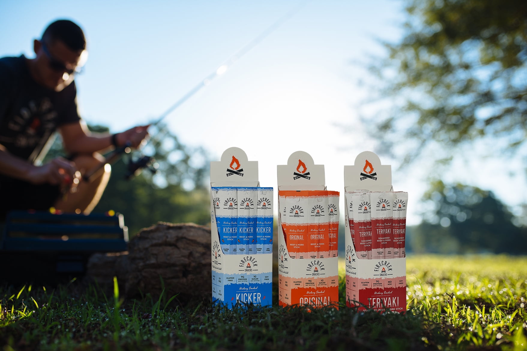FireCreek Snacks Teriyaki Beef and Pork Snack Sticks, High Protein, Low Carb, Gluten Free (Box of 20 - 1oz ea.)