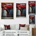 thumbnail image 4 of Designart "Red Bicycle France Parisian wall art I" France Floater Framed Wall Art Living Room, 4 of 7