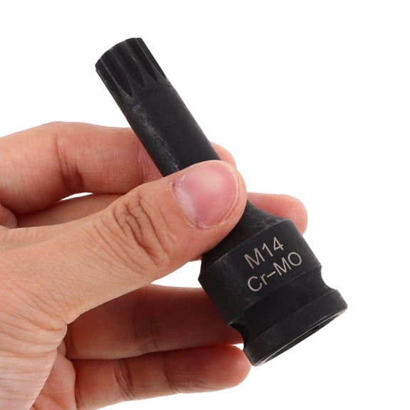 ETEREAUTY 2Pcs Brake Caliper Tool Set Black Steel Spline Socket for Easy Brake Screw Removal