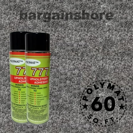 Trade Show Display Store 16ft x 3.75ft + 2 (777) GLUE ADHESIVE CANS CHARCOAL FOR STORE DISPLAYS COUNTERS FIXTURES Trade show back drop wall décor FELT CARPET… ()