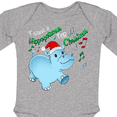 thumbnail image 4 of Inktastic I Want a Hippopotamus for Christmas Hippo in Santa Hat Boys or Girls Long Sleeve Baby Bodysuit, 4 of 5