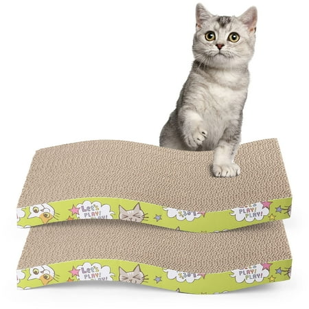 PrimePets cat Scratchers cardboard, S Shape cat Scratch Pad, cat ...