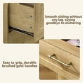 thumbnail image 5 of IFMUST Modern Nightstand, 18" Arched Panel 3 Drawers Wood Side Table with Charging Station, Wood Square Bedside End Table for Bedroom Living Room, Natural Oak, 5 of 6