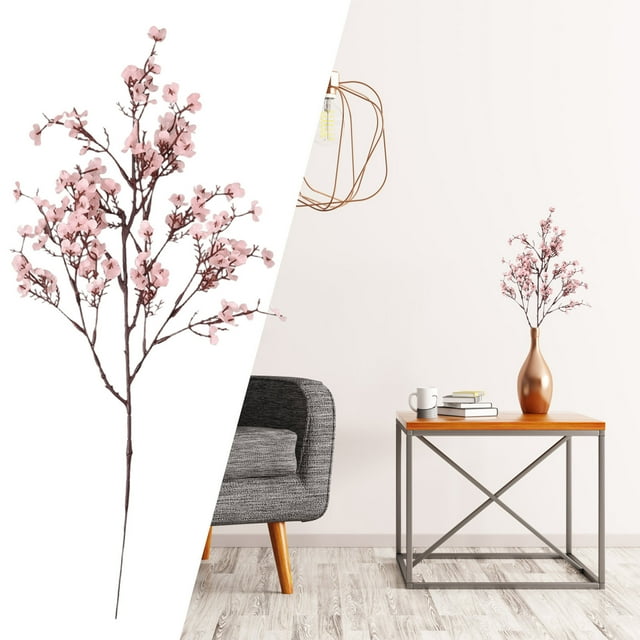Uuiauoio Cherry Blossom Branches,19.69in Artificial Cherry Blossom Flowers Long Stems Fake Flowers Vase Arrangements for Wedding Home Japanese Decor