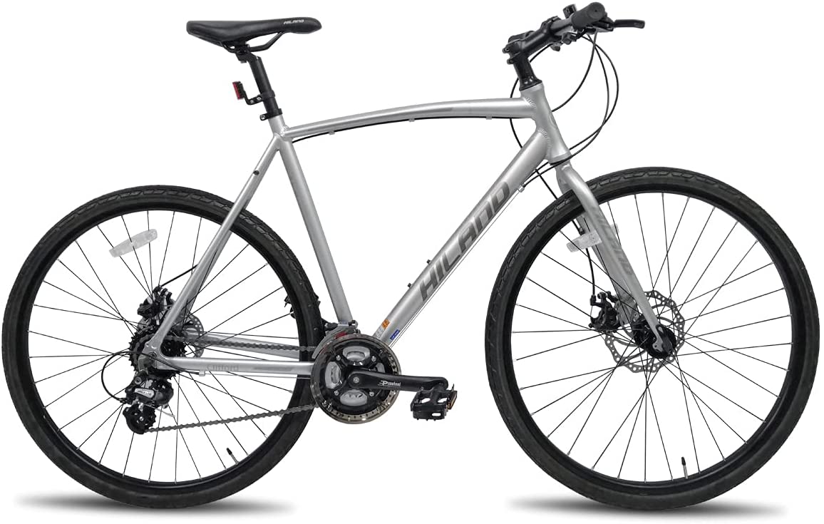 Hiland Road Bike Hybrid Bike Aluminum Frame 700C 24 speeds with Disc Brake - image 1 of 5