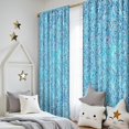 thumbnail image 5 of Blackout Kids Curtains,Blue White Tie Dye Textured Pattern Childrens Insulated Curtains Set Of 2,Bedroom Essentials,Toddler Room Decor 52"x84", 5 of 5