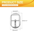 thumbnail image 2 of Uxcell Single Prong Buckle, 6 Pcs 0.8 Inch Adjustable Metal Roller Buckle Square Center Bar Buckle Belt Buckle for Bag DIY Craft Purse Strap Shoe Belt Making Accessories, Silver Tone, 2 of 3