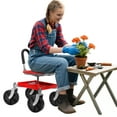 thumbnail image 5 of Trendix Gardening Stool with Tool Tray, for Planting, Garden Seat with 360° Swivel Wheels for Lawn, Yard, Patio Garden Scooter, Red, 5 of 6