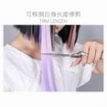 thumbnail image 2 of Xiao Hua hanging ear dye wig, 6 pieces of Light blue monochrome wig, 21.65 * 1.26 inch synthetic straight hair wig, clip on hair extensions, party highlights colored wig pieces, 2 of 2