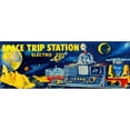 thumbnail image 3 of Retrobot 24x11 Black Modern Framed Museum Art Print Titled - Space Trip Station Electro Toy, 3 of 5