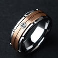 thumbnail image 4 of Mens Stainless Steel Geometric Ring European American Style Simple Uninlaid Band For Him Jewelry Gift Everyday Style, 4 of 4