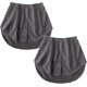 thumbnail image 1 of 2 Pack Women's Shirt Extensions, Mini Skirt, Blouse Skirt, Petticoat Extender Fake Top Hem Shirt Mini Underskirt, 1 of 5