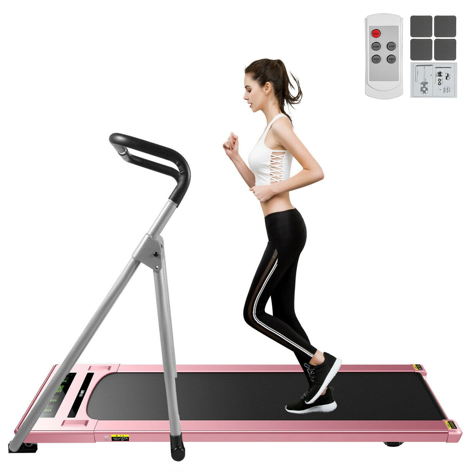 VEVOR 2 in 1 Folding Treadmill Intelligent Speed Control Slim Under
