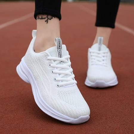 

Christmas Ladies Shoes Fashion Comfortable Lace Up Soft SoleMesh Breathable Casual Sneakers