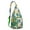 Green-13, variant on Summer Beach Sling Backpack - Tropical Hibiscus & Palm Print Shoulder Bag, Anti-Theft Daypack for Travel